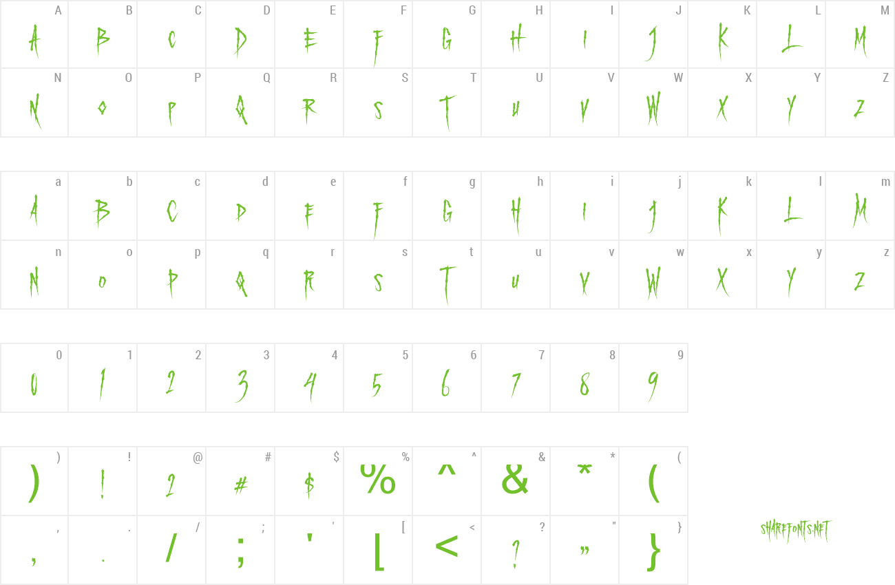 Font Dark Thorn preview